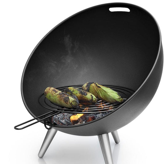 Grill Grid for Fire Pit Fireplace BBQ Fireglobe in Black