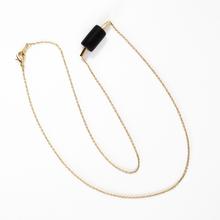 
            
                Load image into Gallery viewer, Gold tube and bead pendant necklace
            
        
