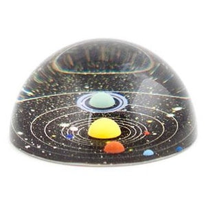 Glass Planetarium Paperweight in Black