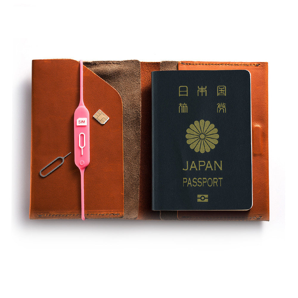 Sim Card 'S-Keeper' Pin Travel Holder Pink Yellow