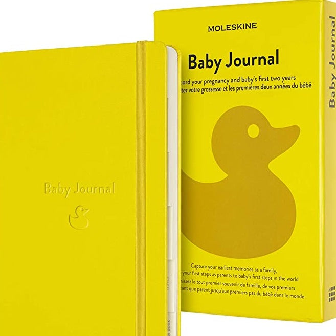 
            
                Load image into Gallery viewer, Baby Journal 2-year-long Yellow Moleskin Notebook
            
        