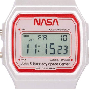 NASA Digital Watch Adjustable Strap White