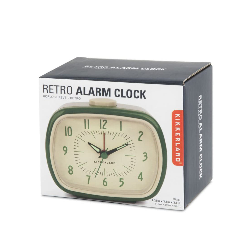 Bedside Alarm Clock Retro Green