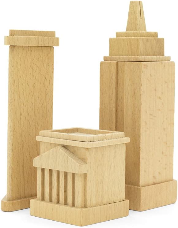 New York City Desk Tidy Stationary Wood Luckies