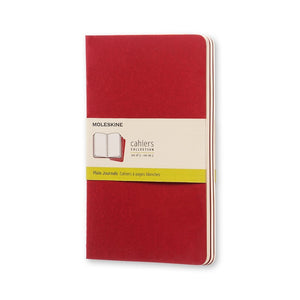 Notebook Moleskine Plain Cahier L - Red Cover (3 Set) - Moleskine Cahier