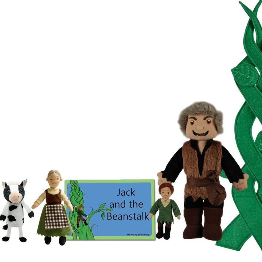 
            
                Load image into Gallery viewer, Jack &amp;amp; The Beanstalk Finger Puppet Story-Telling Set Green
            
        