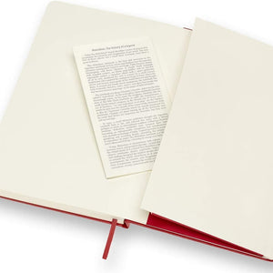 Notebook Large Red Hardback Ruled Lined Paper Moleskine