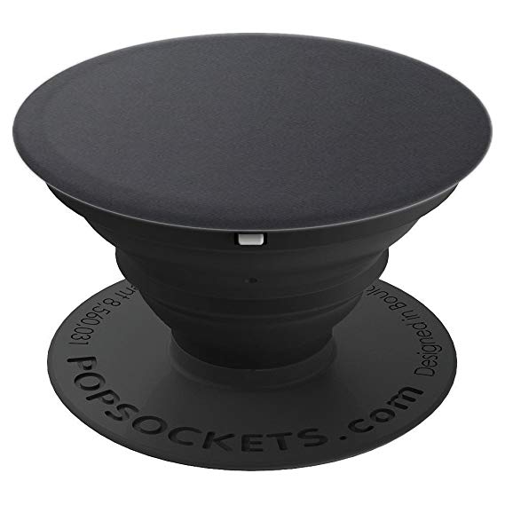 Mobile accessory expanding hand-grip and stand Popsocket in black