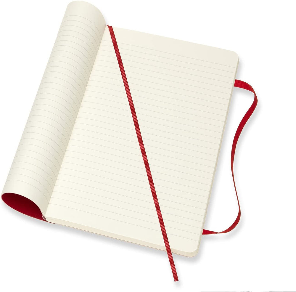 Notebook Large Red Softback Ruled Paper Moleskine