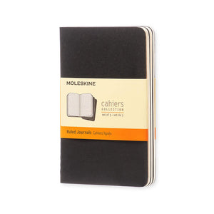 Moleskine Ruled Cahier L - Black Cover (3 Set) - Moleskine Cahier