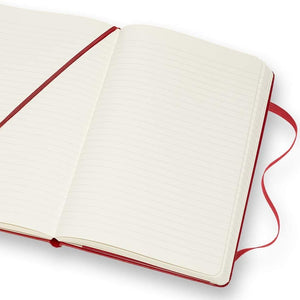 Notebook Large Red Hardback Ruled Lined Paper Moleskine