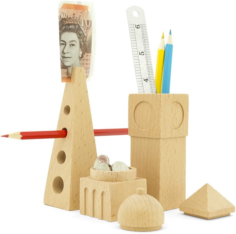 London Desk Tidy Stationary Wood Luckies