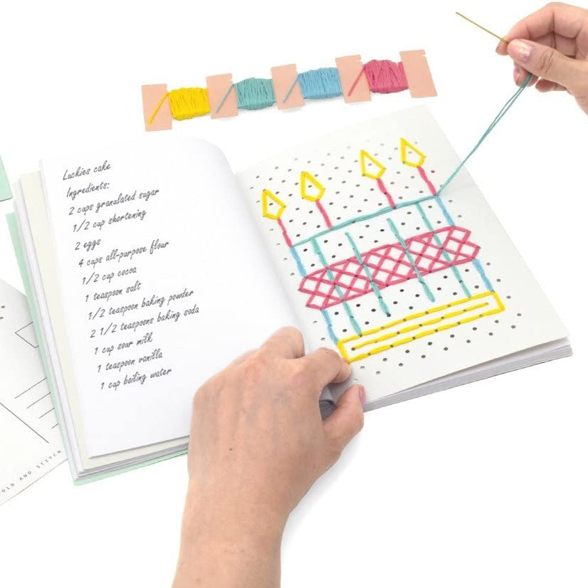 Stitch Your Own Diary Kit With Postcards