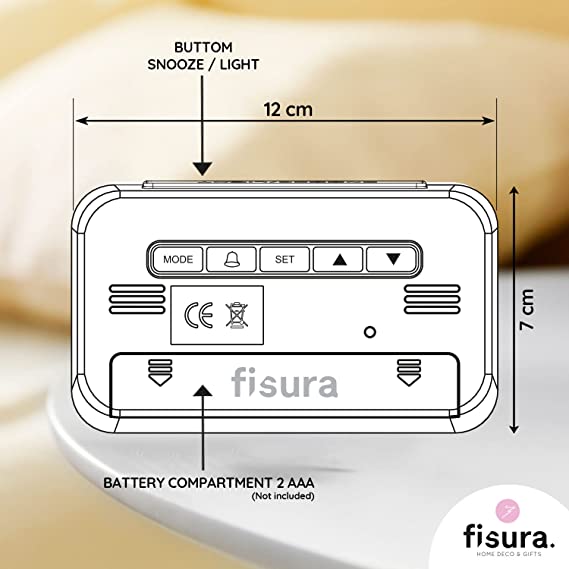 Alarm Clock Honey Yellow LED Screen with Nightlight