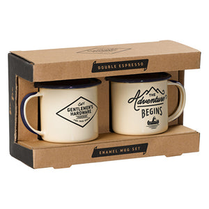 
            
                Load image into Gallery viewer, Double espresso enamel mug set
            
        