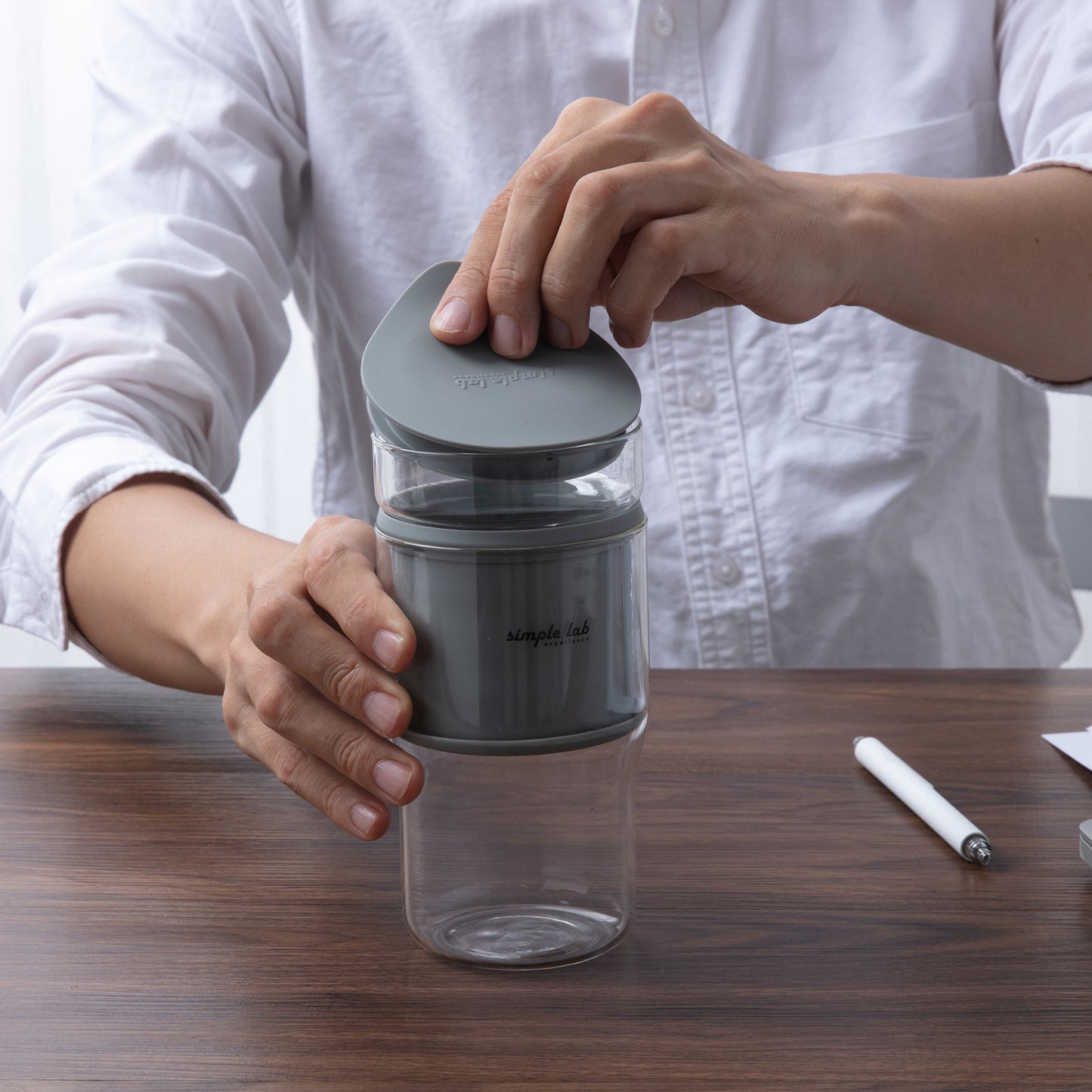 Brewing Cup Heat Proof Travel Glass Mug