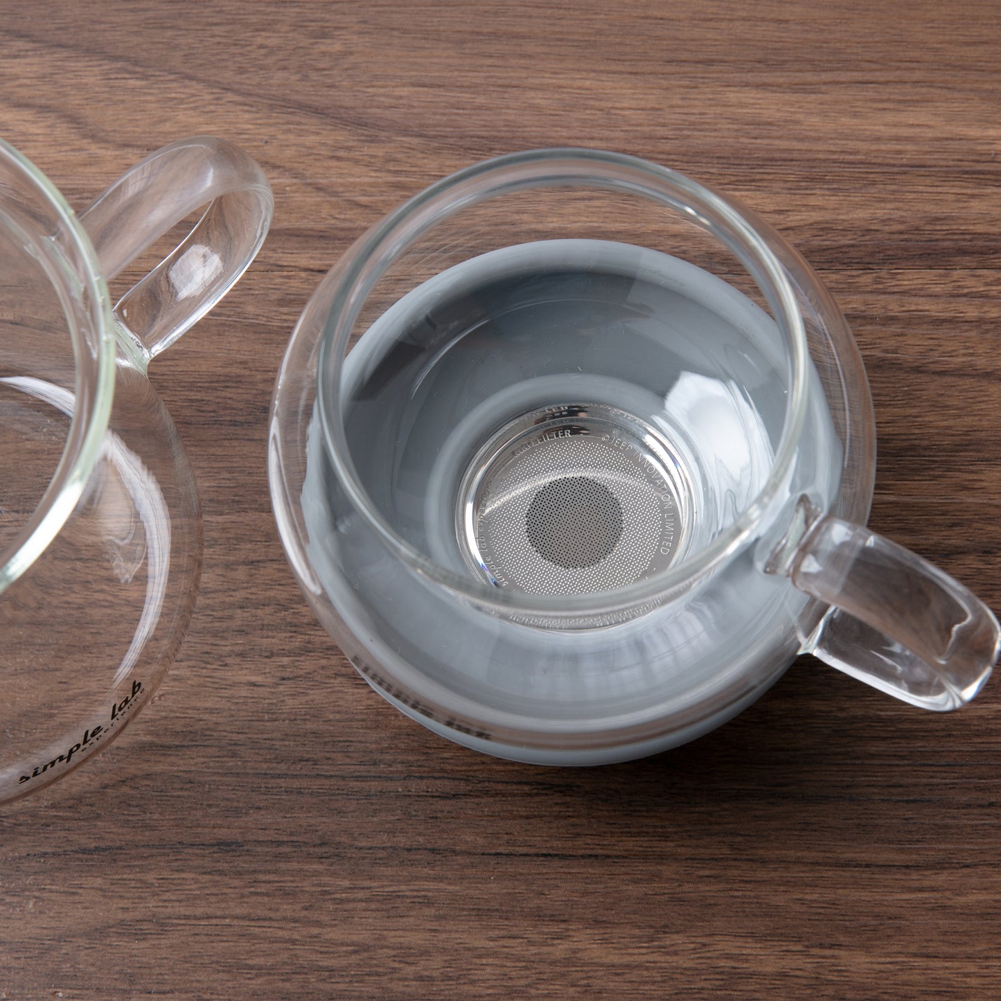 Tea brew glass tea pot & tea cup set with Airo air-Lock