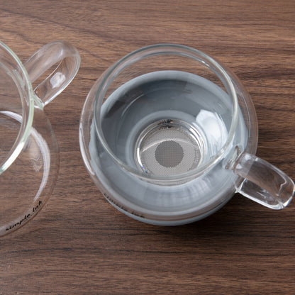 Tea brew glass tea pot & tea cup set with Airo air-Lock