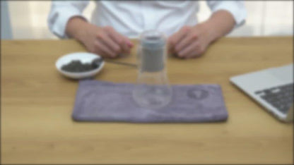 Tea Brewing Set One Cup Glass Science Flask Style Kit with Carry Case