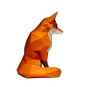 Wall Art DIY Papercraft Fox Model 3D Paper Puzzle