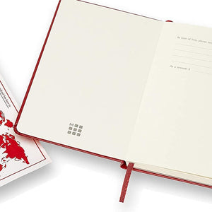 Small Notebook Moleskine Ruled Hardback with Closure Red