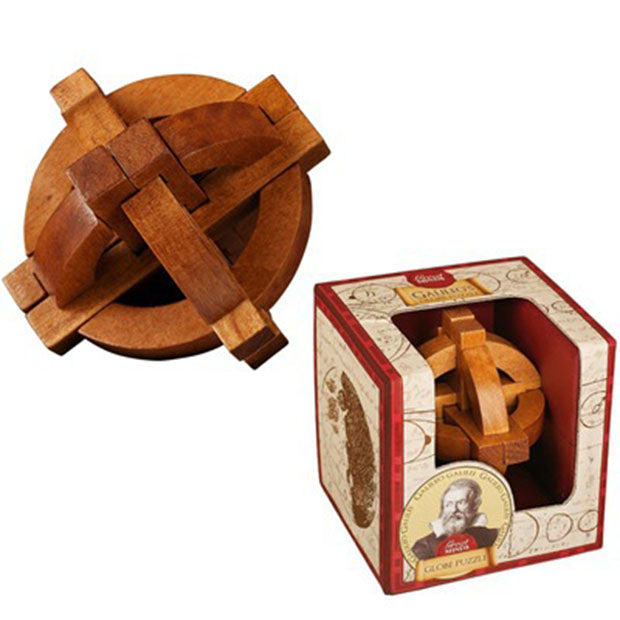 Puzzle Wooden 3D Brain Teaser 'Galileo's Globe' Wood