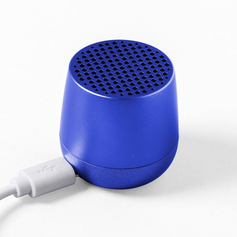 Ultra-portable bluetooth speaker in aqua blue