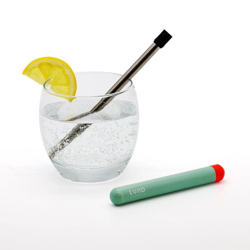 Reusable Straw Skittle Mint & Orange Stainless Steel Lund London