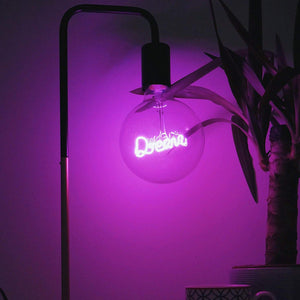 Dream Filament Purple Lamp Exposed Bulb Steepletone LED