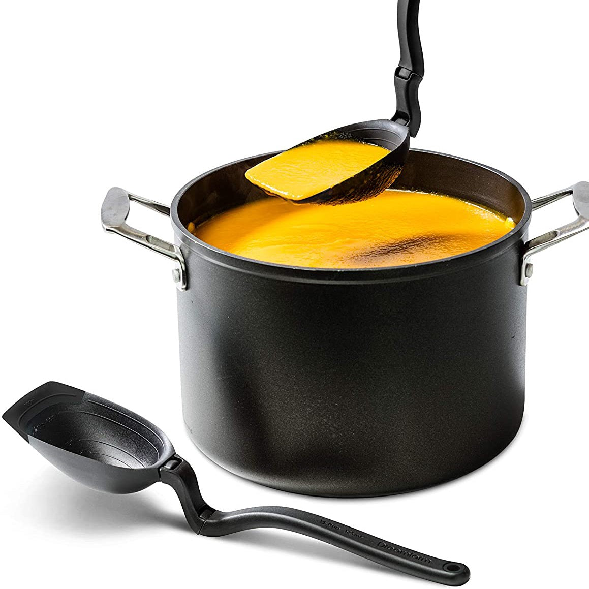 Spoon Ladle Spadle Scooping Spoon in Silicone in Black