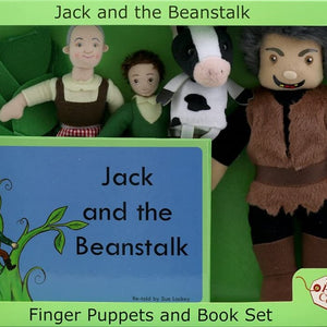 Jack & The Beanstalk Finger Puppet Story-Telling Set Green