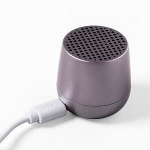 Ultra-portable bluetooth speaker in gunmetal grey