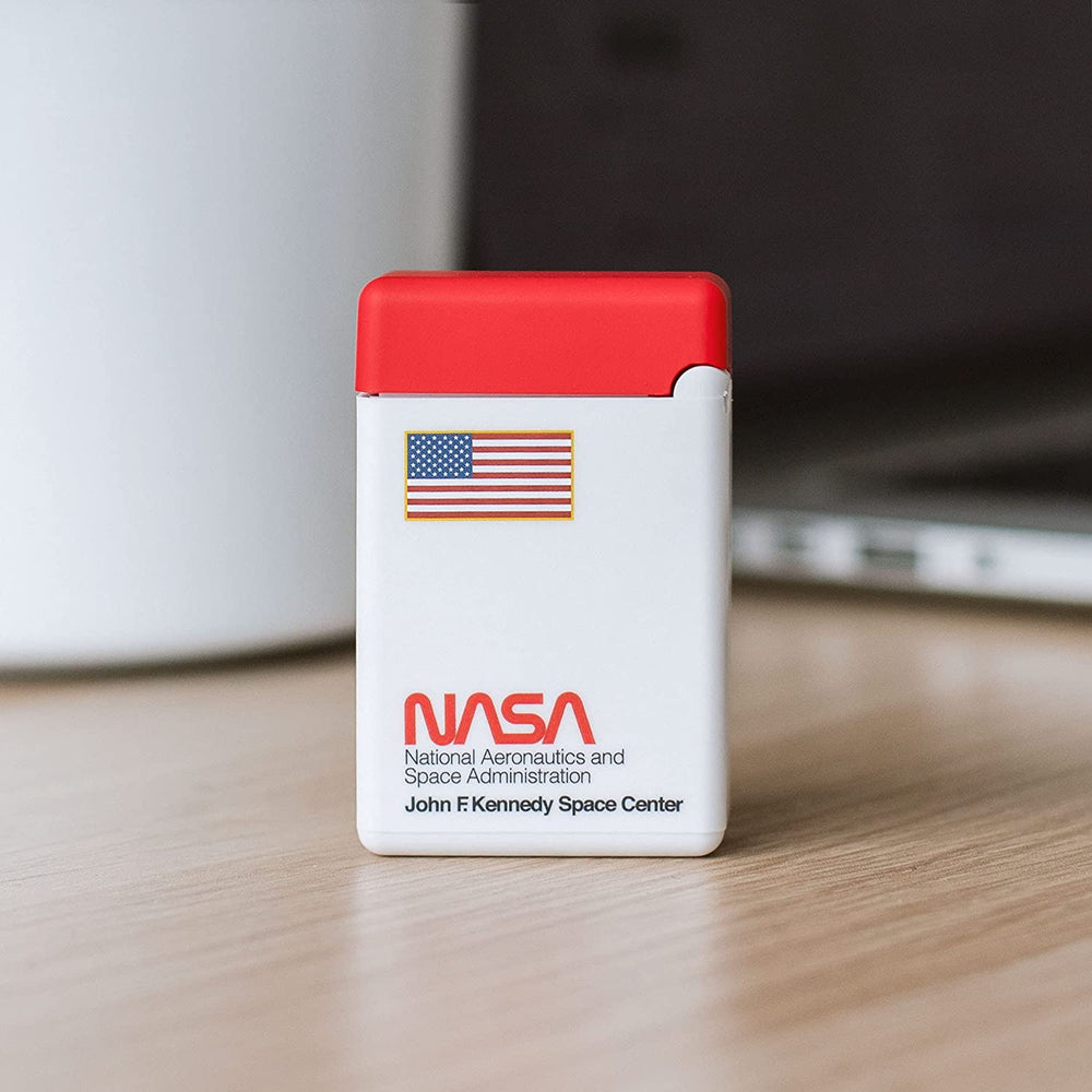 Retractable Charging Cable Flip Box 3-in-1 NASA Red White