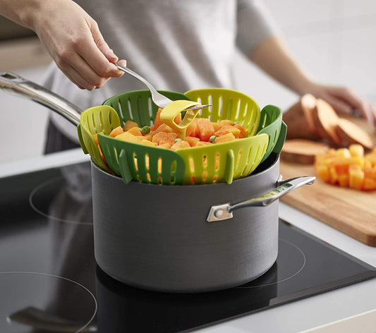 Folding Steamer Green Bloom