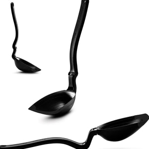 Spoon Ladle Spadle Scooping Spoon in Silicone in Black