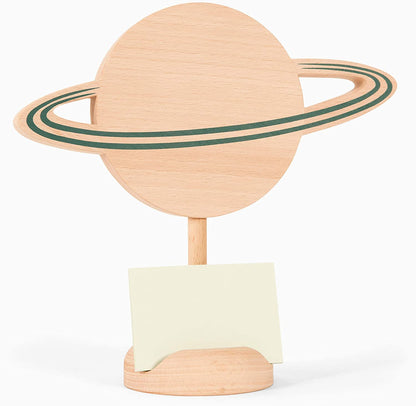 Magnetic Message Board Note Holder Wooden Planet