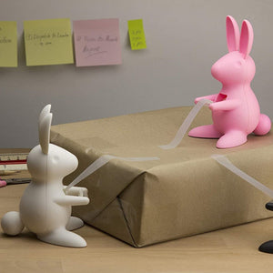 Tape Dispenser Desk Bunny in White