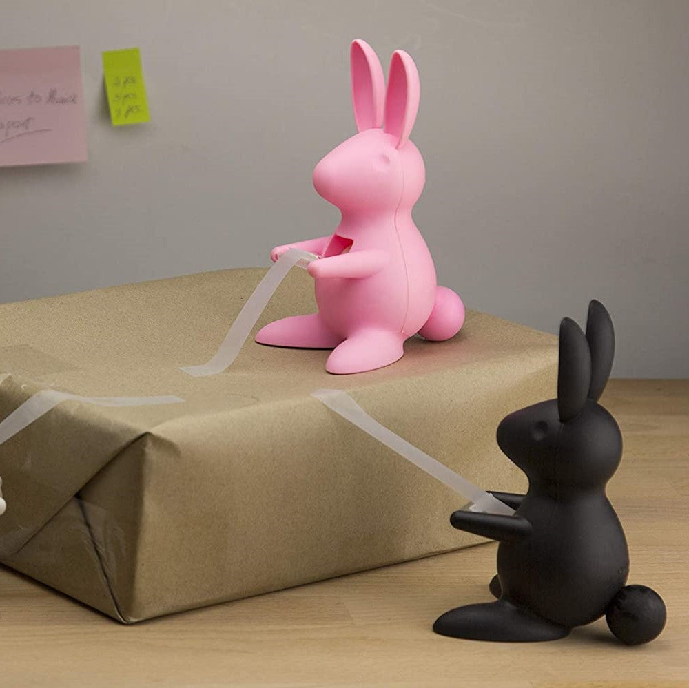 Tape Dispenser Desk Bunny in Black