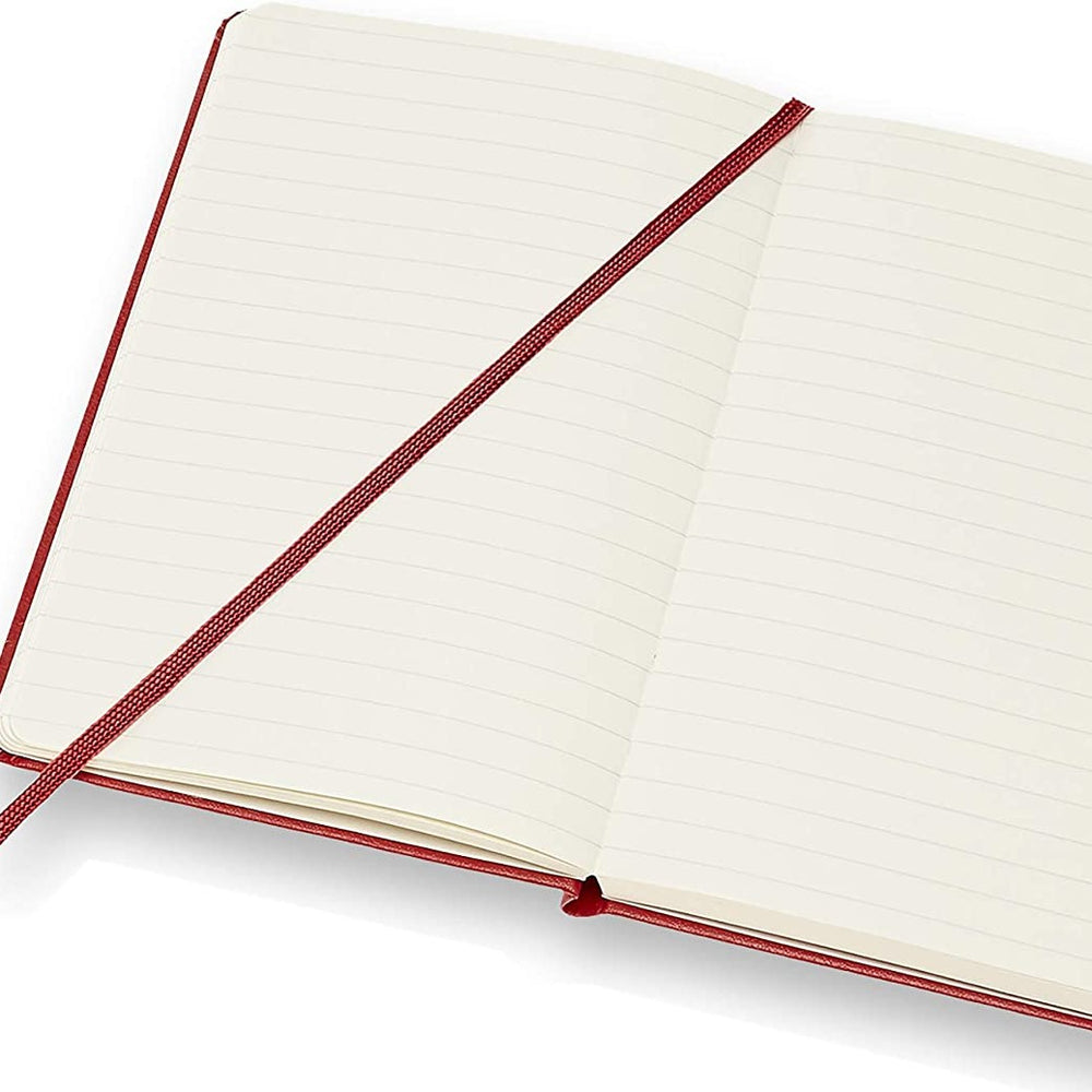 Small Notebook Moleskine Ruled Hardback with Closure Red