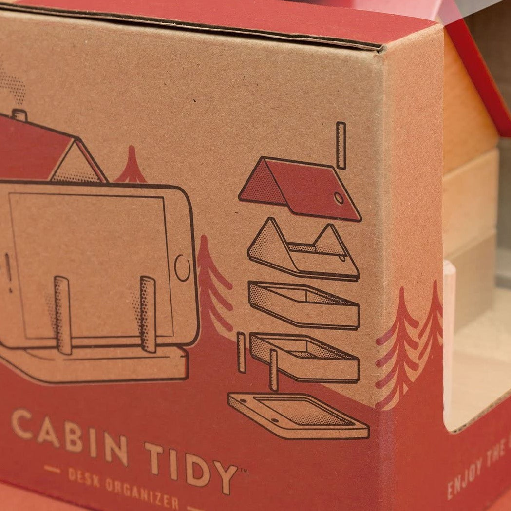 Cabin Desk Tidy Solid Pine Wood Luckies