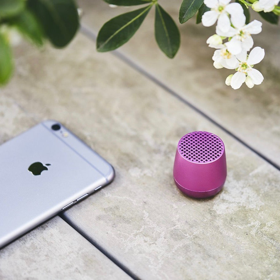 Ultra-portable bluetooth speaker in purple