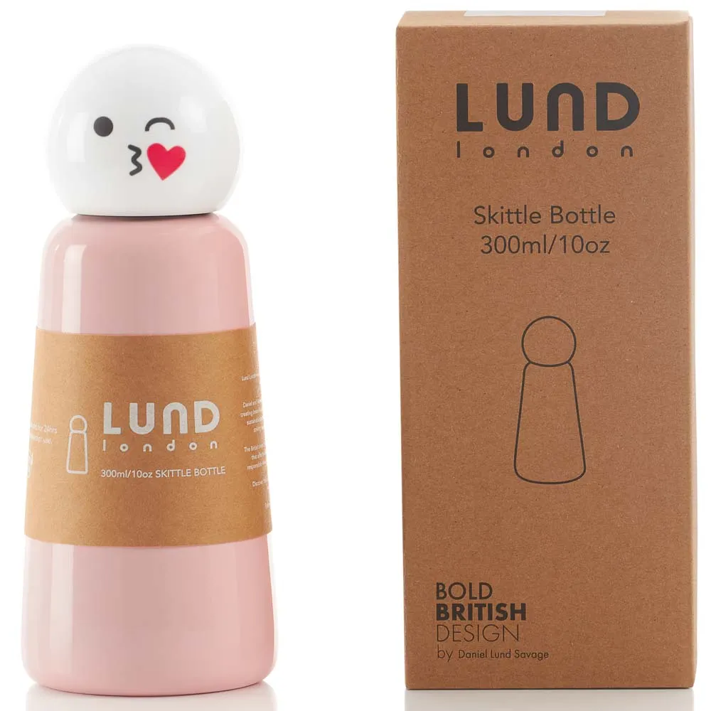 300ml Thermal Flask Kiss Emoji Pink Stainless Steel