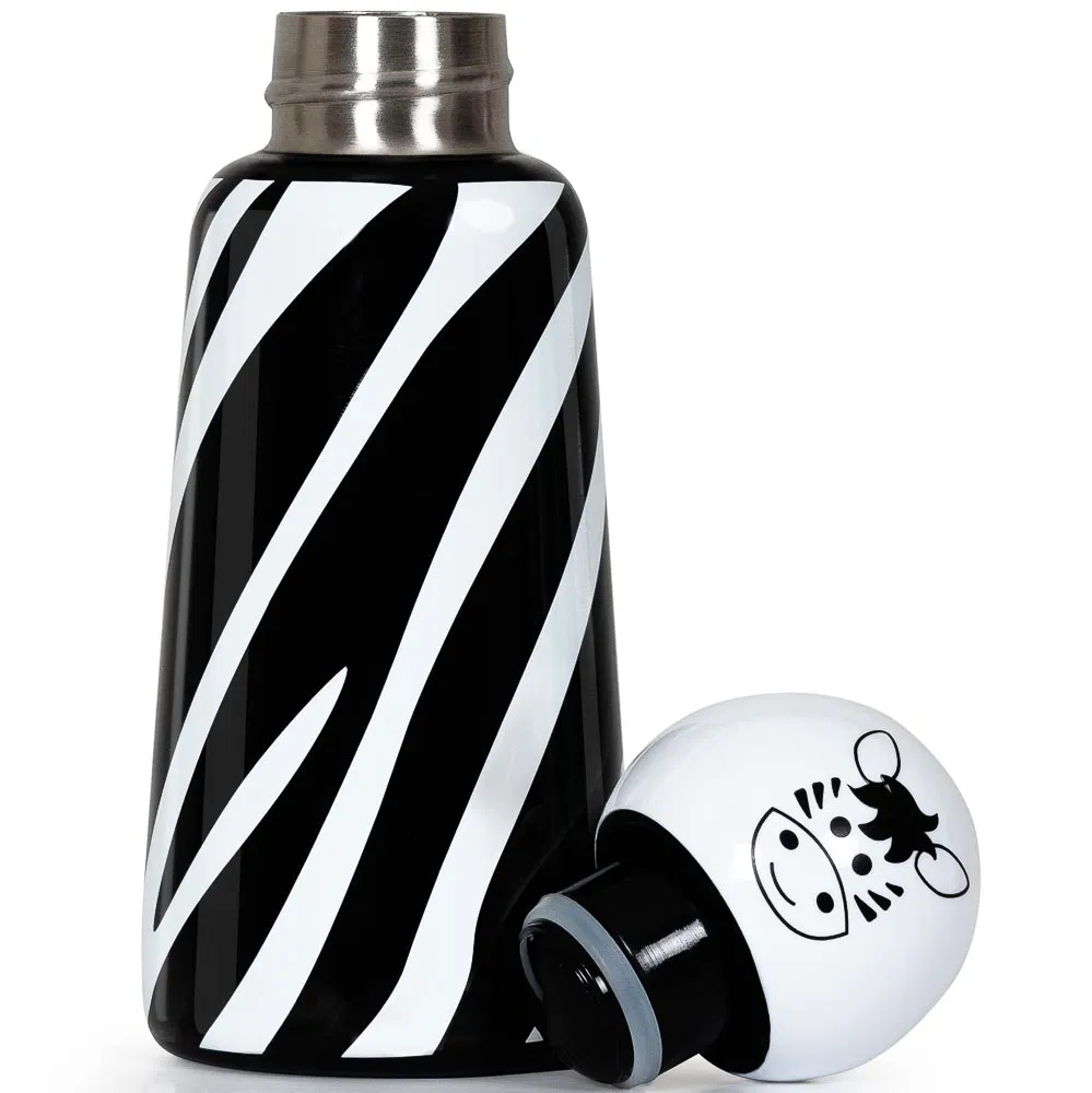 
            
                Load image into Gallery viewer, 300ml Thermal Flask Zebra Black White Stainless Steel
            
        