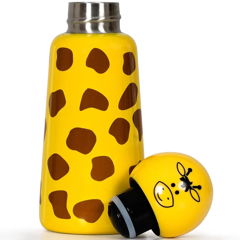 300ml Thermal Flask Giraffe Yellow Brown Stainless Steel