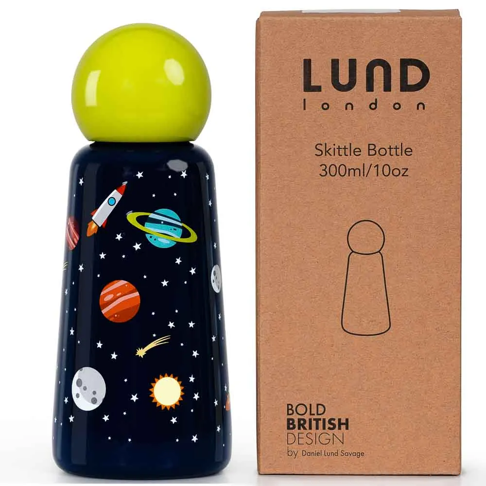 300ml Thermal Flask Planets Space Black Green Stainless Steel