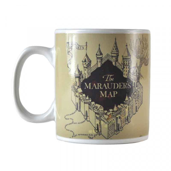 Harry Potter mug with heat changing Marauder's Map in black