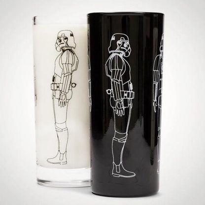 Stormtrooper Glass Set of Four in Black and Clear Glass