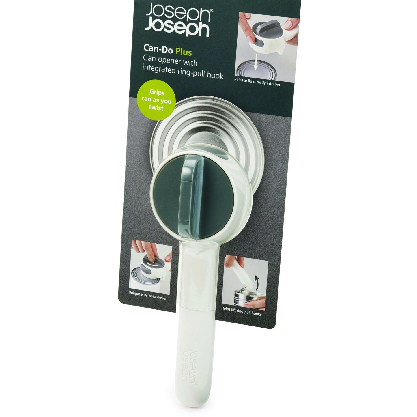 Can Opener 'Can Do Plus' and Ring Pull in White and Grey