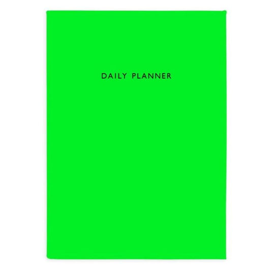 Daily Planner Neon Green Linen