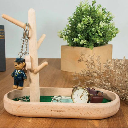 Jewellery Holder Wooden Tree Tray
